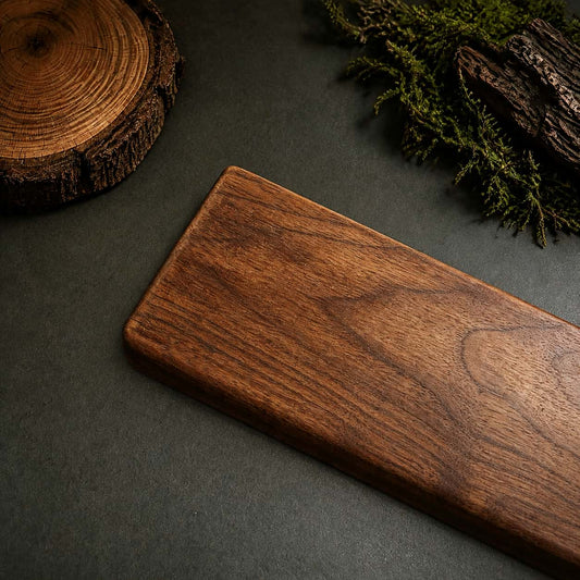 HAVNMADE walnut wrist rest natural wood grain close-up
