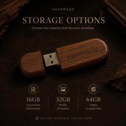 Walnut USB Flash Drive — Handcrafted