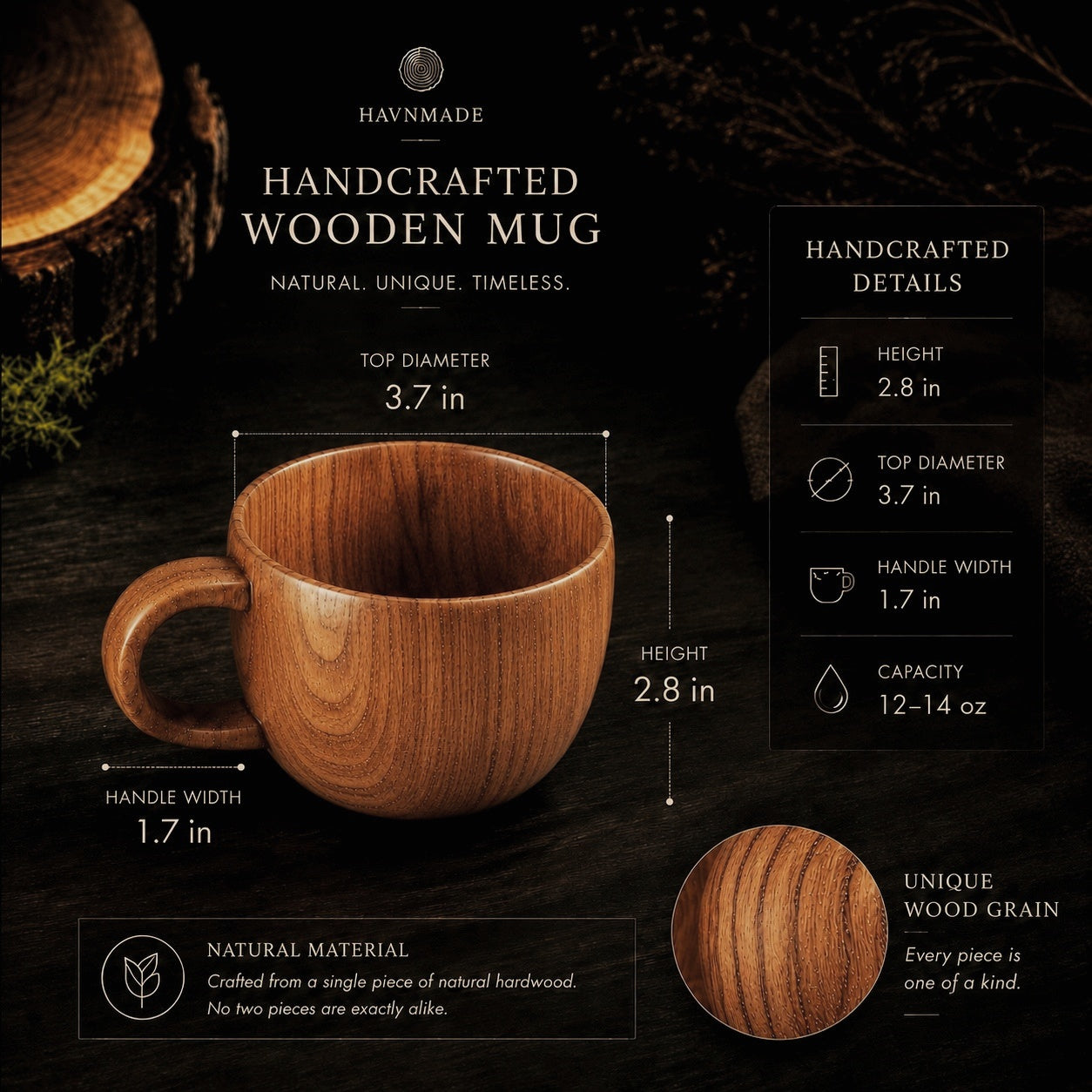Walnut Mug — Handcrafted