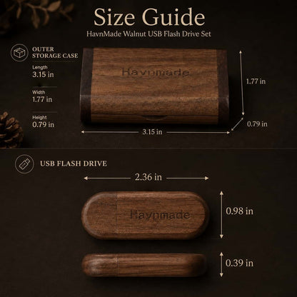 Walnut USB Flash Drive — Handcrafted