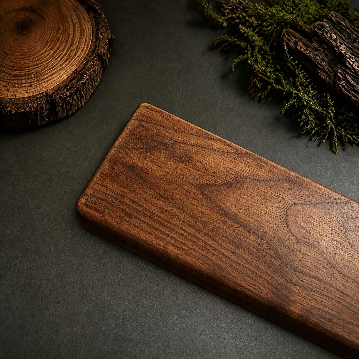 HAVNMADE walnut wrist rest natural wood grain close-up