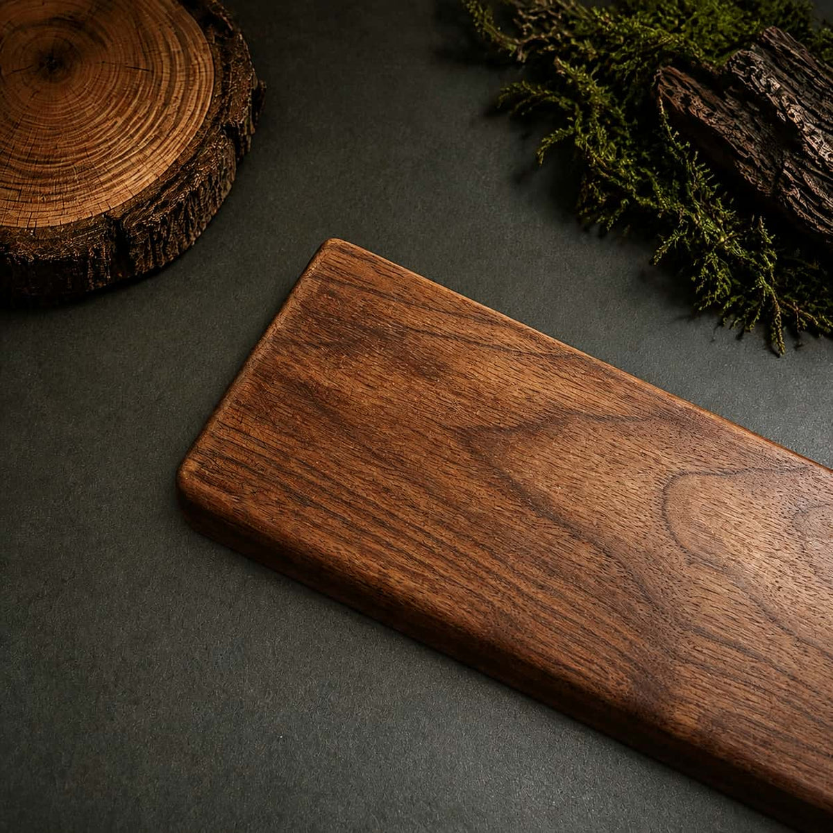 HAVNMADE walnut wrist rest natural wood grain close-up